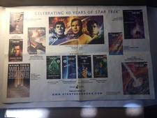 2006 Star Trek 40th Anniversary PROMO Poster 17" X 11".