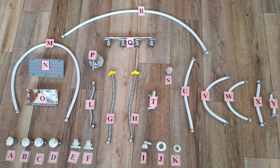 Replacement Parts For AKDY 65 in. 8-Jet Shower Panel System Space Gray (R) - Image 1 of 1