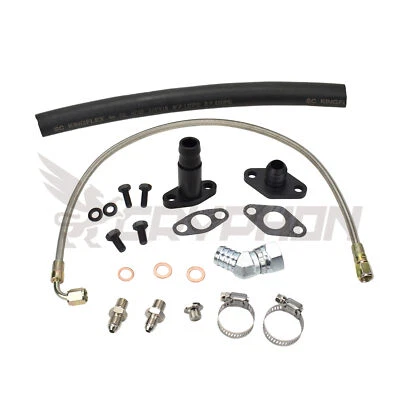 Kit de línea de retorno de alimentación de aceite turbo para Toyota 1JZ 2JZ montaje superior Garrett GBC20 GBC22 Foto 1 de 3