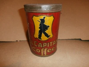 Vintage Tin Metal EL Capitan Coffee Can R L Gerhart & Co Lancaster PA - Picture 1 of 7