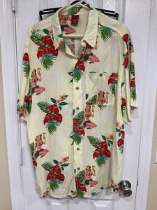 junction west hawaiian shirt, 100% Rayon tropical print Hawaiian girls Sz XXL - Picture 1 of 5