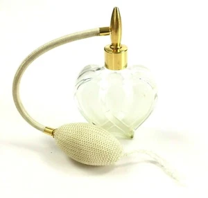 Botella de perfume vintage en forma de corazón con atomizador - VACÍA - Imagen 1 de 6