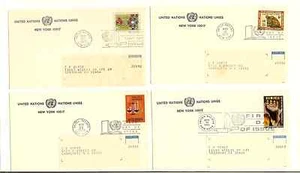 6 Naciones Unidas 1970-76 Cubiertas 4 FDC +2 Otros - Picture 1 of 2