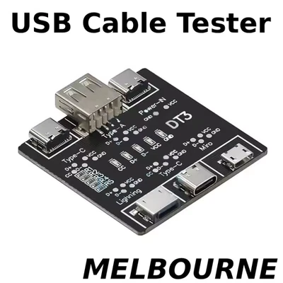 DT3 Data Cable Detection Board – USB-A, Type-C, Lightning, Micro-USB Tester - image 1 of 4