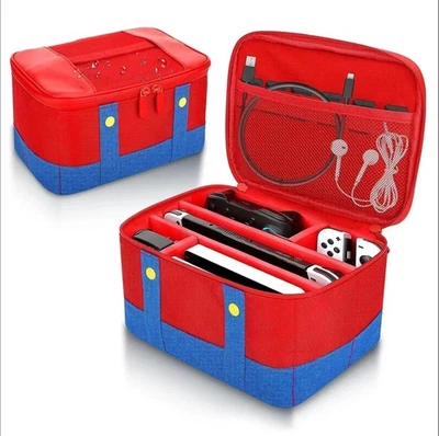 Large Mario Travel Bag Carrying Protective Case for Nintendo Switch 1 or 2 OLED