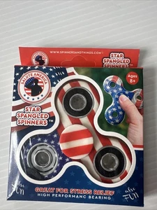Star Spangled Fidget Spinner Metall Stressabbau - Geschenkidee Strumpf Füller - Bild 1 von 7