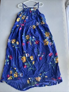 Old Navy Sun Dress Blue Flowers Large 10-12 - Picture 1 of 9