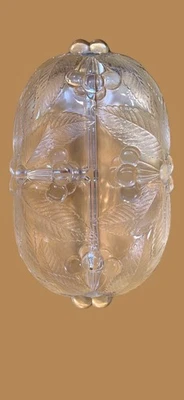 Vintage Clear Pressed Glass Divided Relish Dish Cherry & Leaf Pattern Oval - Image 1 of 3