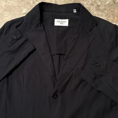 Our Legacy Constellation Blazer Mens XL 52 Black Lightweight Speckled 1980-81 - Image 1 of 4
