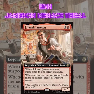 EDH - J. Jonah Jameson Menace Tribal, Magic The Gathering Commander Deck, Marvel, Bracket 2 - Imagen 1 de 2