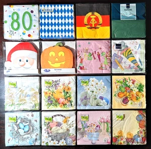 ⭐Servietten-Weihnachten/Ostern/Geburtstage/Einschulung/Halloween-33x33cm-NEU/OVP - Bild 1 von 25