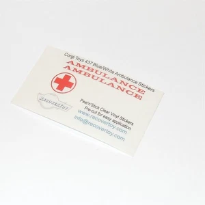 Corgi Toys 437 Superior Ambulance Blue White Cadillac Sticker Set - Picture 1 of 3