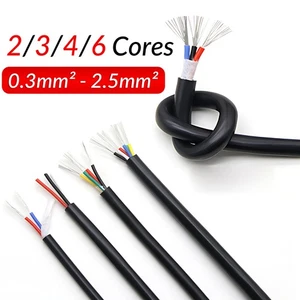 2/3/4/6Core 0.3~2.5mm² Silicone Rubber Cable Tinned Copper Wire Soft Power Cable - Picture 1 of 12