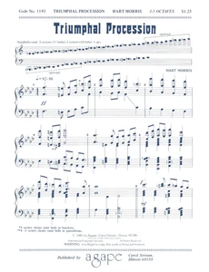 Triumphal Procession Sheet Music 3-5 Octave Handbells 1985 Morris Agape 1193 - Picture 1 of 2
