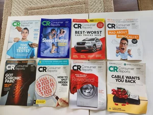 Consumer Reports Magazine 2019, lot of 8 issues - Foto 1 di 3