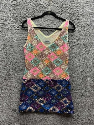 Mini Vestido Rachel Comey Carissa Lentejuelas Sin Mangas Multicolor Mujer Talla 2 Foto 1 de 4