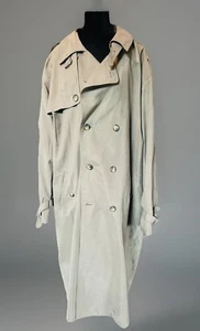 Vintage London Fog Maincoats Herren Trenchcoat Khaki 44 L Herausnehmbares Innenfutter LESEN - Bild 1 von 4
