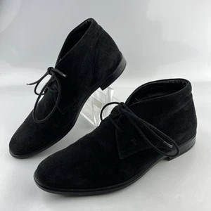 BOTAS CHUKKA TOD'S para hombre en gamuza negra talla 8,5 EE. UU. - Imagen 1 de 10