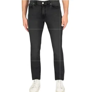 Fidelity Torino Grey Black Straight Leg Slim Fit Jeans Size 30x34 Men Classic - Picture 1 of 10