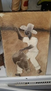 Vintage Haitianische Ziegenhaarkunst (siehe Beschreibung) - Bild 1 von 2