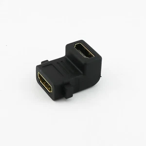 HDMI-compatible Female to HDMI-compatible Female Wall Plate Right Angle Adapter - Picture 1 of 7