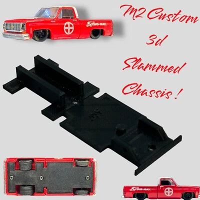 BASE LOWRIDER PERSONALIZADA para Máquinas M2 C-10 Cuerpo Cuadrado 1/64 PERNO DIRECTO Foto 1 de 4