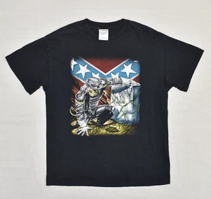 VTG Tennessee River Men T Shirt Short Sleeve Black L The South Will Rise Again - Picture 1 of 8