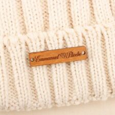 Étiquettes de nom personnalisées étiquettes en bois design personnalisé tricot logo d'entreprise 3 mm