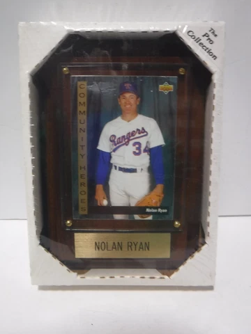 Nolan Ryan Rangers Upper Deck Community Heroes On 6.5"x5" Plaque 040723DMT2(B) Cover