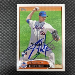 Jeremy Hefner New York Mets Signed Auto 2012 Topps Rookie Card #US14 ~ COA