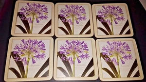 Pimpernel Agapanthus Coasters, Set of 6 - Imagen 1 de 5
