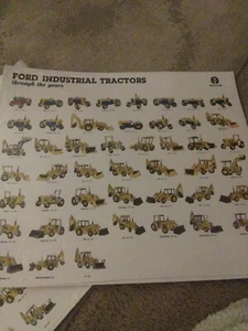 Poster promozionale vintage Ford New Holland 13x15 trattori industriali negli anni - Foto 1 di 5