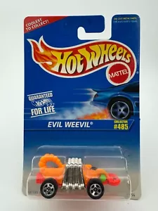 Hot Wheels 1996 Collector No 485 Evil Weevil Blue Card - Picture 1 of 6