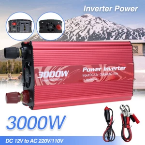 5000W Pure Sine Wave Power Inverter Converter DC 12V to 220V AC UK Sockets - Picture 1 of 11