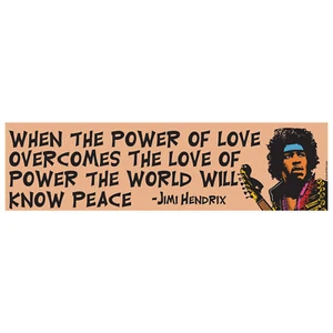 Power of Love Bumper Sticker - [11'' x 3''] - Foto 1 di 1