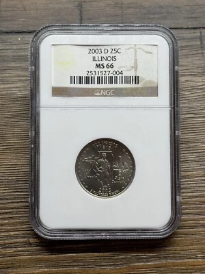 2003-D 25C Illinois NGC MS66- Washington 50 States Quarters - Image 1 of 4