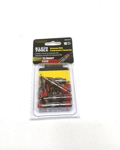Klein Tools VDV813-617 Conector de compresión RCA universal RG59 paquete de 10 - Imagen 1 de 4