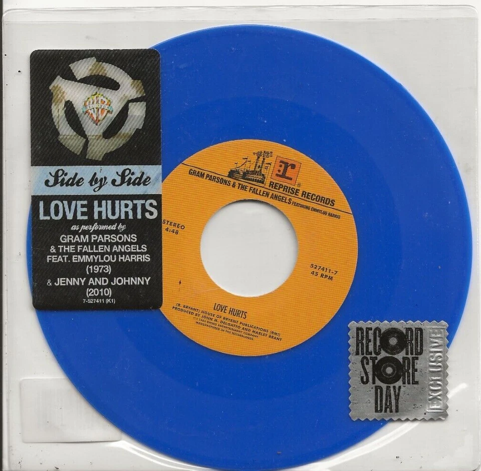 GRAM PARSONS BYRDS LOVE HURTS RECORD STORE DAY BLUE VINYL LIMITED SINGLE MINT - Image 1 of 1