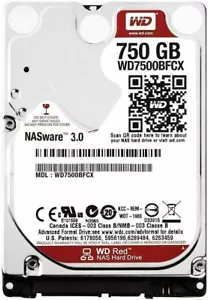 Western Digital Red 750GB 5400U/Min 16MB SATA III WD7500BFCX NASware 3.0 2.5'' - Picture 1 of 3
