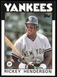 1986 Topps #500 Rickey Henderson   - FREE SHIPPING