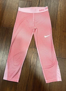 Nike Girls' Dri-Fit Bubblegum Pink Capri Leggings, Size L, EUC - Picture 1 of 6