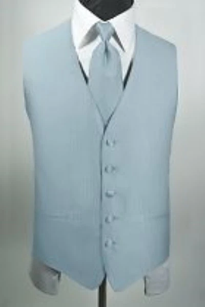 Brand New Luxury Herringbone 5 Vest and Necktie Set - Image 1 of 1