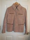 Womens Outbrook 100% Leather Tan Spring Zip Jacket With Pockets Size Small