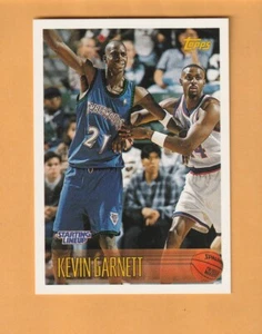 Tarjetas de alineación inicial Kenner 1997 Kevin Garnett Minnesota Timberwolves #11 6V - Imagen 1 de 2