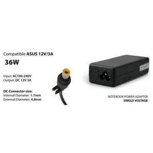 ALIMENTATORE PER NOTEBOOK ASUS - 36W 12V 3A CONNETTORE 4.8X1.7MM - NBP03 - Foto 1 di 1