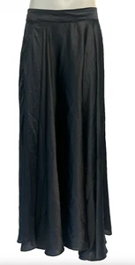 BRENDA KNIGHT X FREE PEOPLE NIGEL PRESTON SCHWARZ SEIDE KNÖCHEL MAXI LANGER ROCK M - Bild 1 von 7