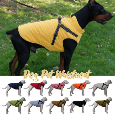 Dog Pet Warm Fleece Vest Large Waistcoat Jacket with Chest Strap Small Dog Vest - Image 1 of 4