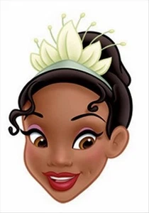 Tiana aus Der Prinzessin & Frosch Einzel Spaß Disney Karten Party Gesichtsmaske - Bild 1 von 1
