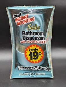 Versiegelt Hergestellt in den USA Vintage Solo Tasse Badezimmer Spender mit Plastikbechern - Bild 1 von 4