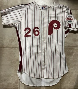 1990 GAME WORN RON JONES PHILADELPHIA PHILLIES RAWLINGS HOME JERSEY 46T - Picture 1 of 13